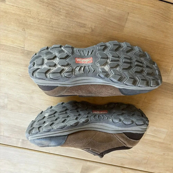 Wrangler Rugged Brown Suede Leather Slip On Loafer Memory Foam Shoes Mens 9 - Picture 3 of 8